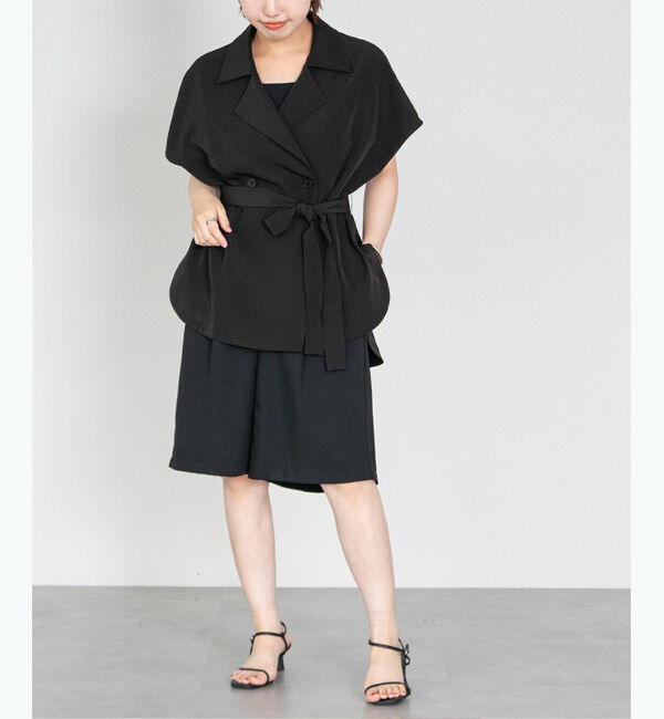 ur's「トレンチデザインジレ/ブラウス」|シャツ・ブラウス|ブラック