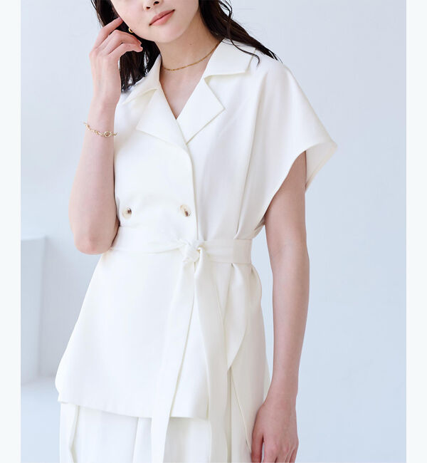 ur's「トレンチデザインジレ/ブラウス」|シャツ・ブラウス|
