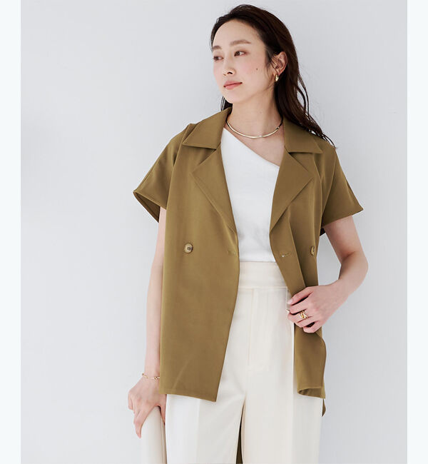 ur's「トレンチデザインジレ/ブラウス」|シャツ・ブラウス|キャメル