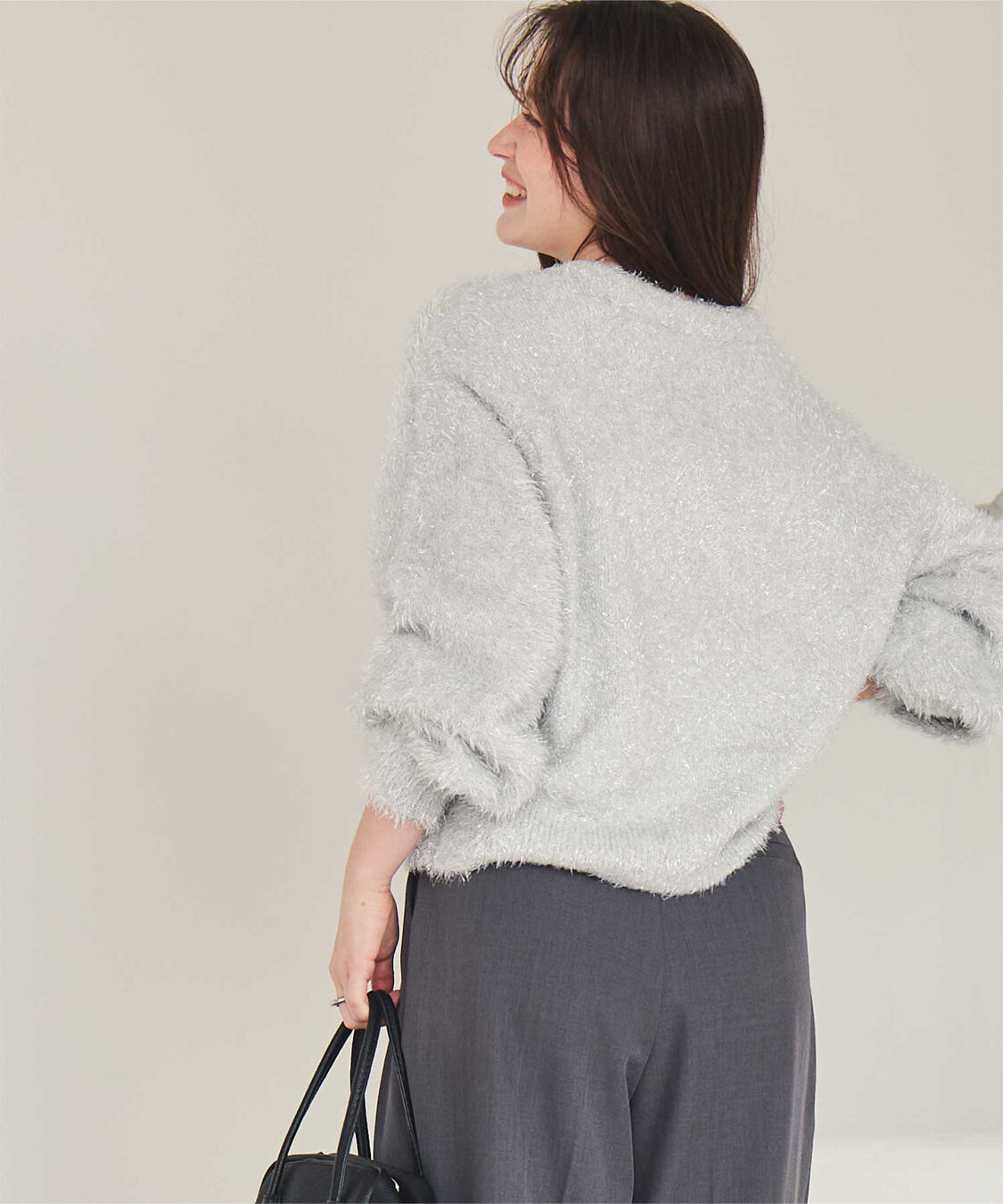 titivate「ふわっとラメシャギーニットカーディガン」|ニット・セーター|