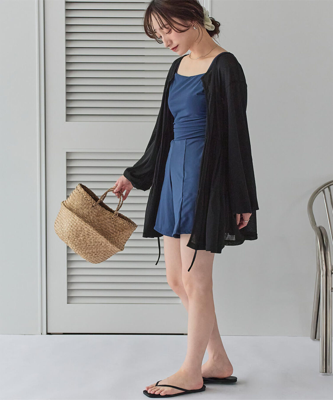 SEA DRESS「ティアードロングカーディガン/ラッシュガード」|コンビネゾン|