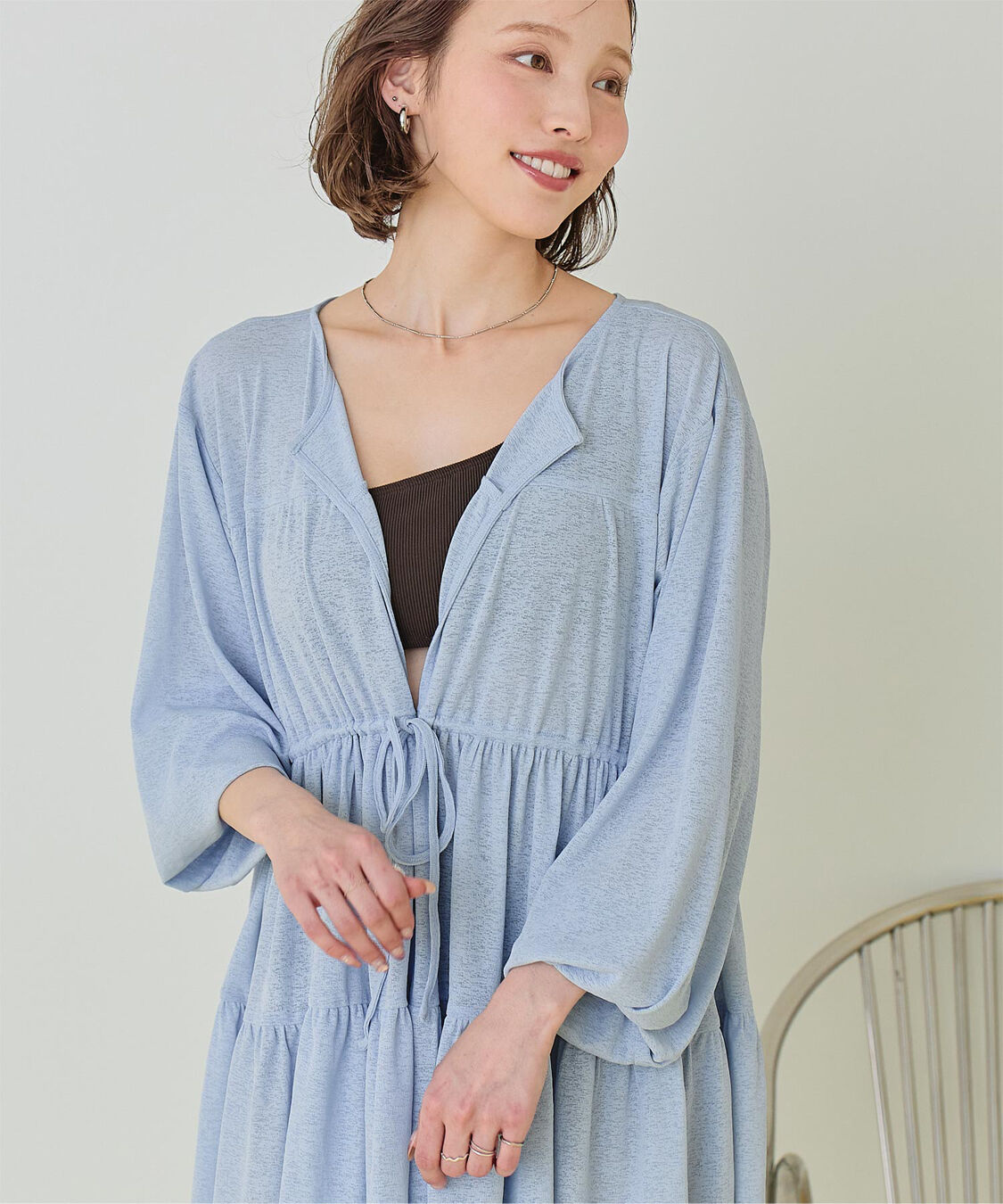 SEA DRESS「ティアードロングカーディガン/ラッシュガード」|コンビネゾン|