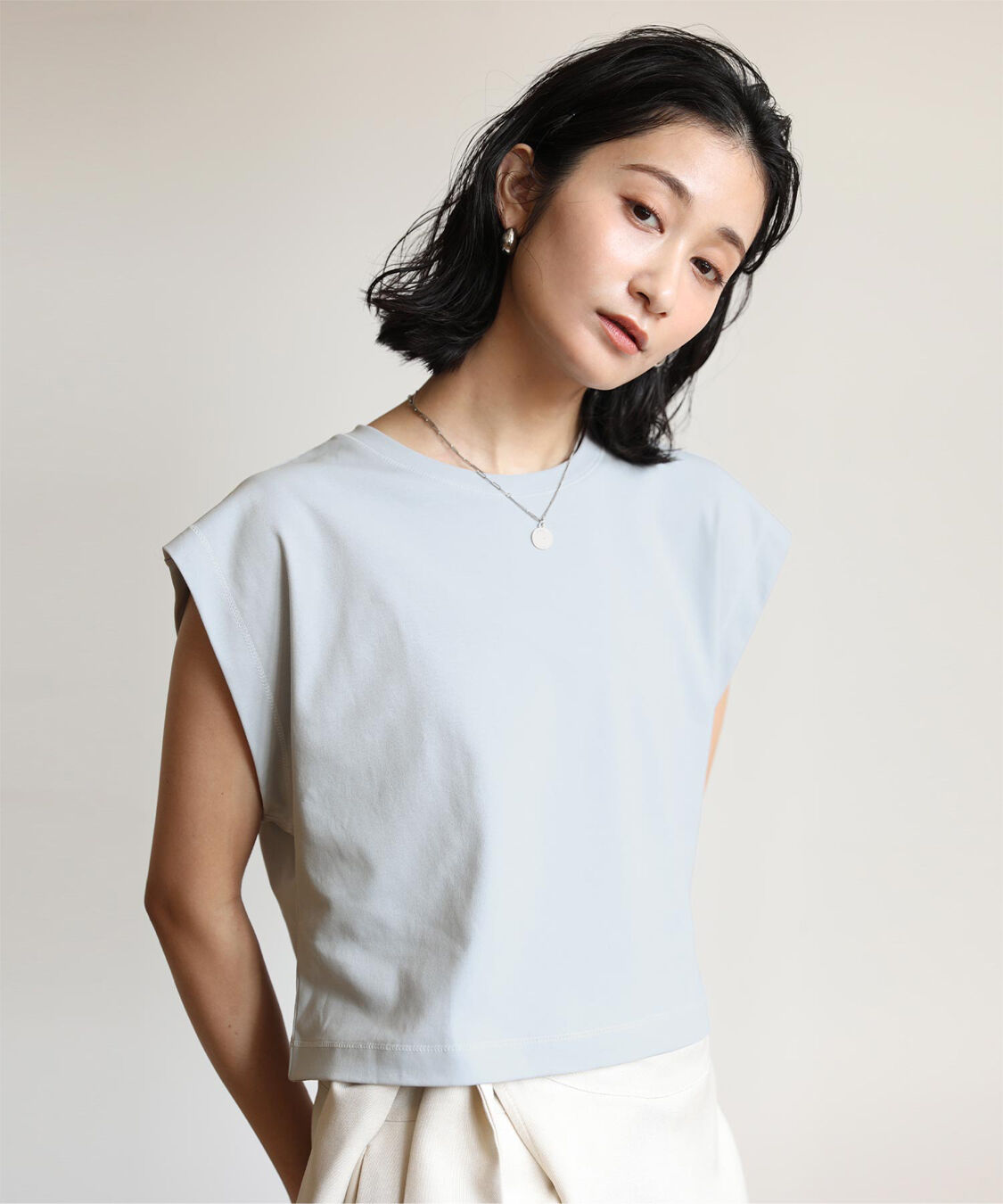 ur's「汗染み防止ワイドスリーブTシャツ」|Tシャツ・カットソー|ブルーグレー