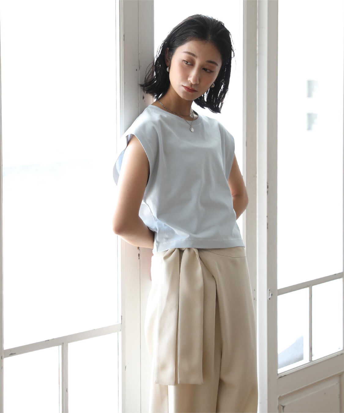 ur's「汗染み防止ワイドスリーブTシャツ」|Tシャツ・カットソー|