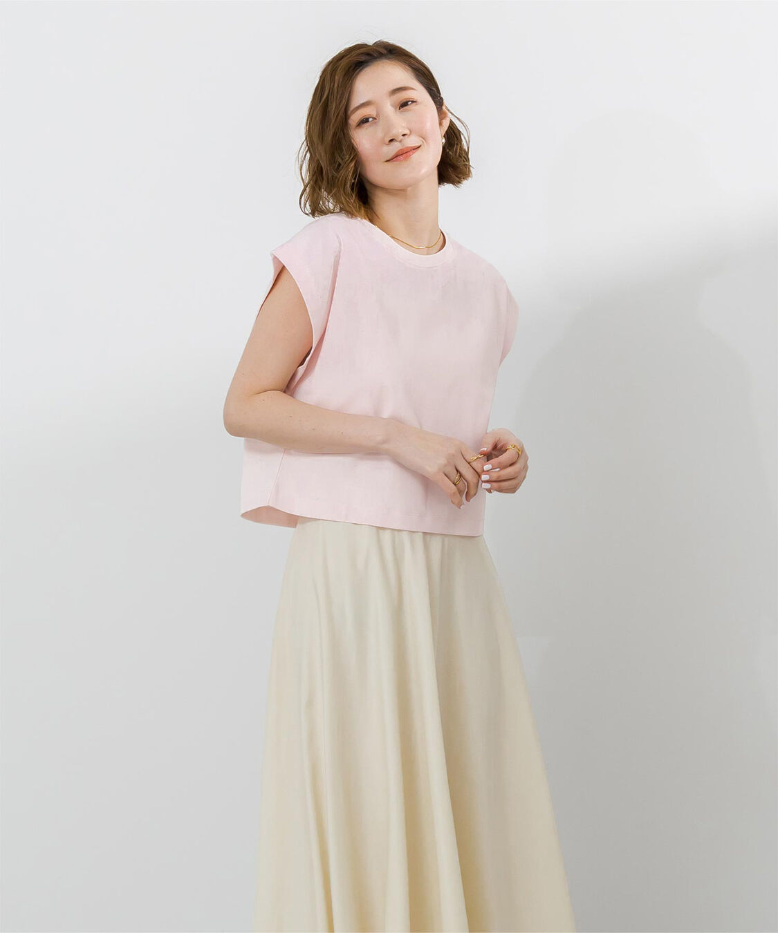 ur's「汗染み防止ワイドスリーブTシャツ」|Tシャツ・カットソー|