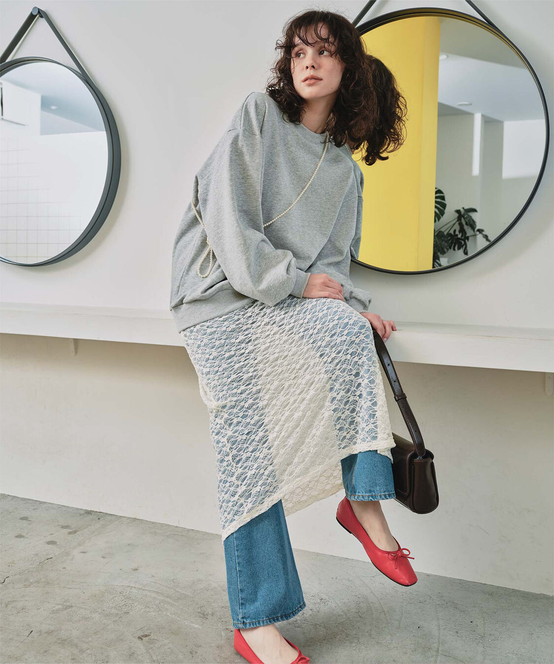 titivate「フラワーレースワンピース」|ワンピース|