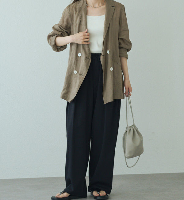  「【新色追加】ツータックウエストゴムストレッチパンツ」|その他|