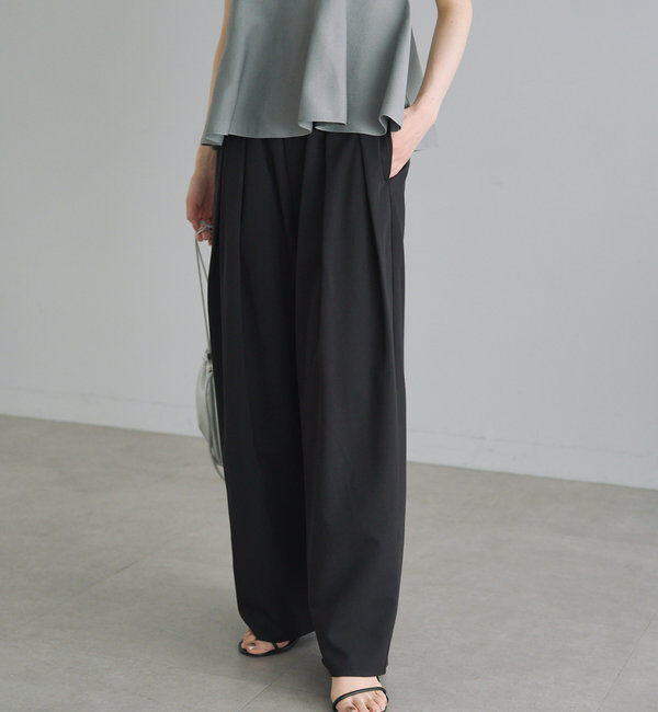  「【新色追加】ツータックウエストゴムストレッチパンツ」|その他|