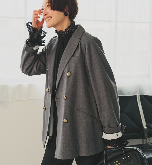  「【セットアップ対応】TRダブルデザインテーラードジャケット」|テーラードジャケット|