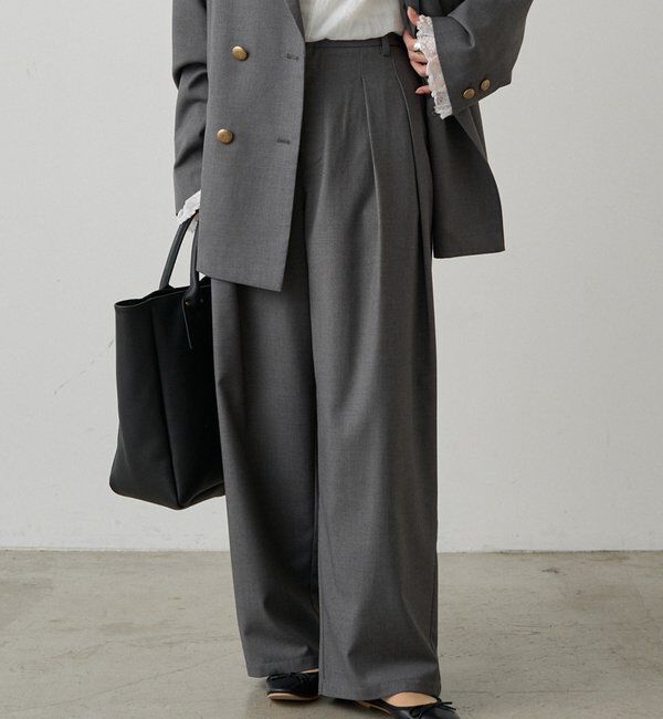  「【SMLサイズ展開】【セットアップ対応】TRツータックスラックスパンツ」|スラックス|