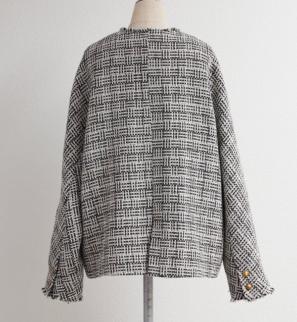  「アソートツィードノーカラージャケット」|ノーカラージャケット|