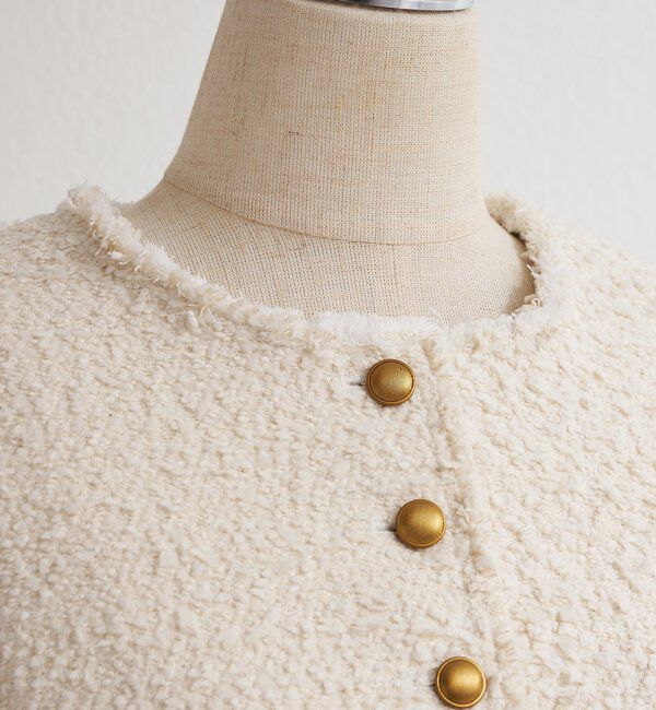  「アソートツィードノーカラージャケット」|ノーカラージャケット|