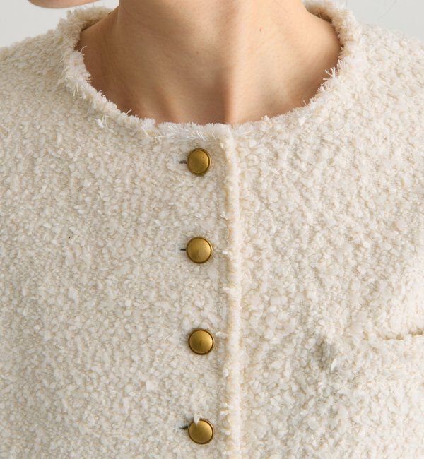  「アソートツィードノーカラージャケット」|ノーカラージャケット|