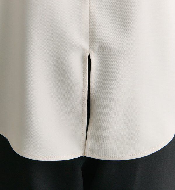  「【Du noir】ハンド風ステッチストレッチジョーゼットプルオーバー」|シャツ・ブラウス|