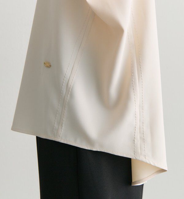  「【Du noir】ハンド風ステッチストレッチジョーゼットプルオーバー」|シャツ・ブラウス|