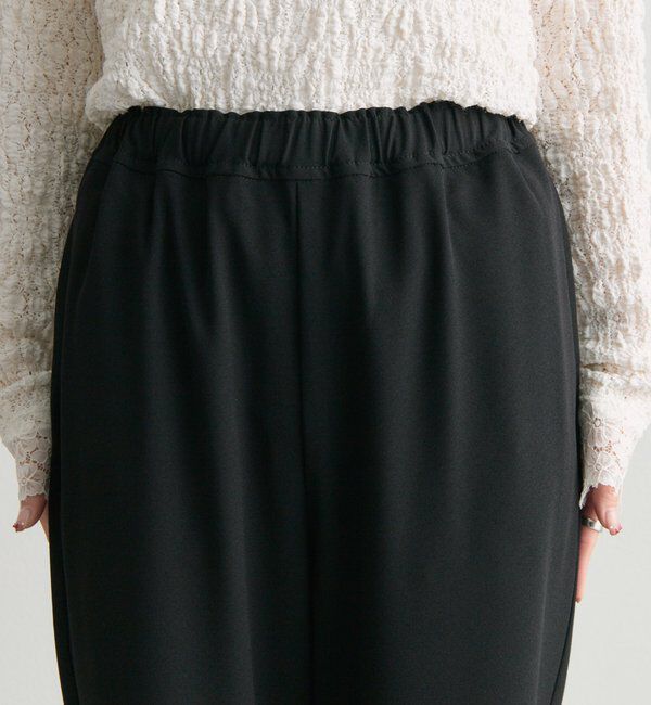  「【Du noir/セットアップ対応】ストレッチジョーゼットインスリットパンツ」|その他|