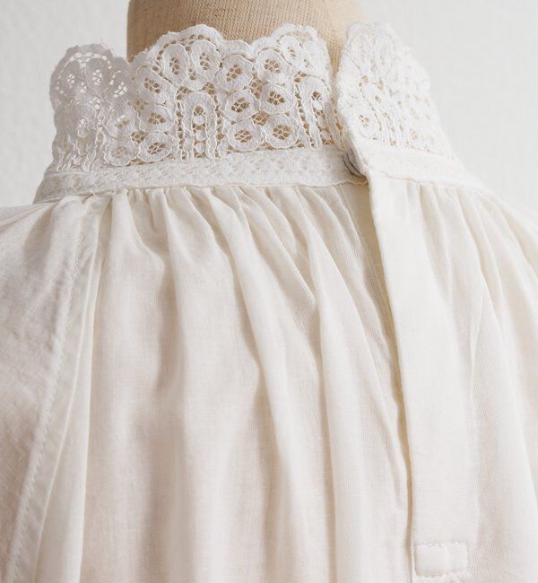  「襟袖レースプチハイネックブラウス」|シャツ・ブラウス|