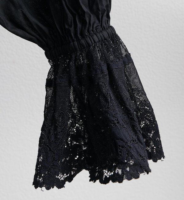  「襟袖レースプチハイネックブラウス」|シャツ・ブラウス|