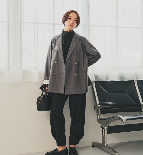  「襟袖レースプチハイネックブラウス」|シャツ・ブラウス|