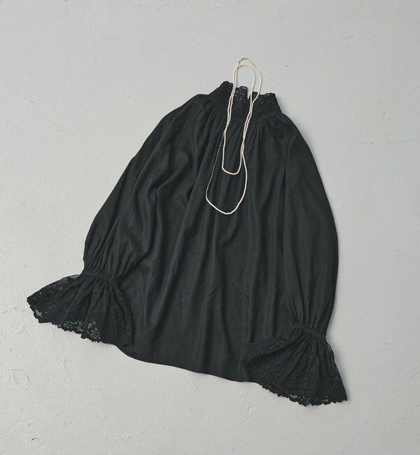  「襟袖レースプチハイネックブラウス」|シャツ・ブラウス|