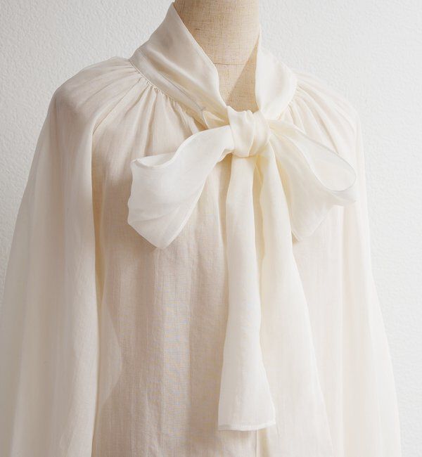  「シアーリボンタイ2WAYブラウス」|シャツ・ブラウス|
