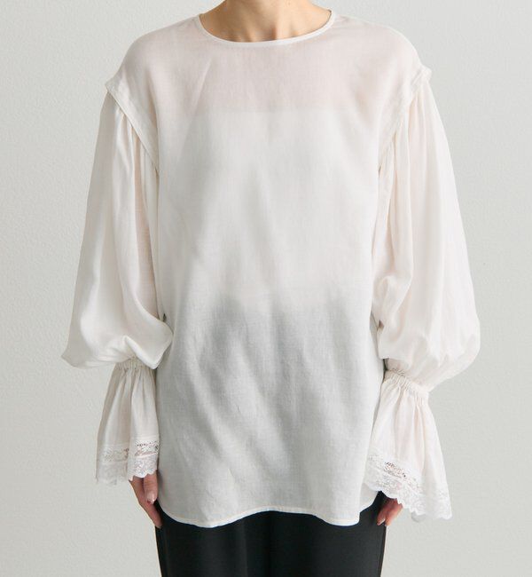  「フレアレースカフスブラウス」|シャツ・ブラウス|