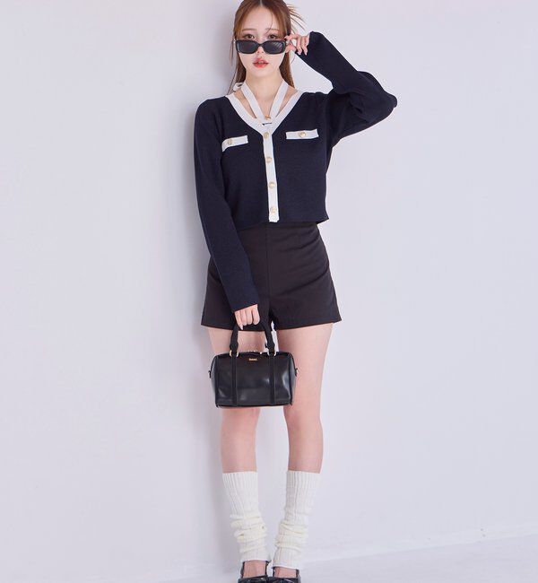  「セット対応/配色ラメニットビスチェ」|ニット・セーター|