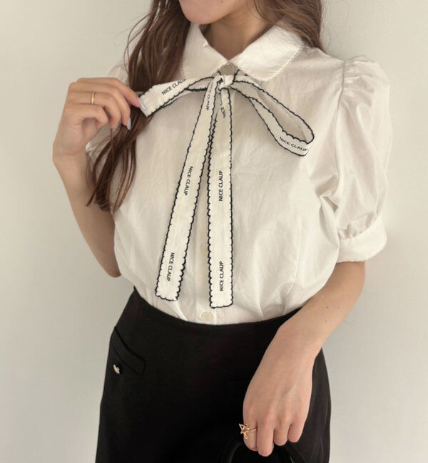  「ロゴボウタイブラウス」|シャツ・ブラウス|