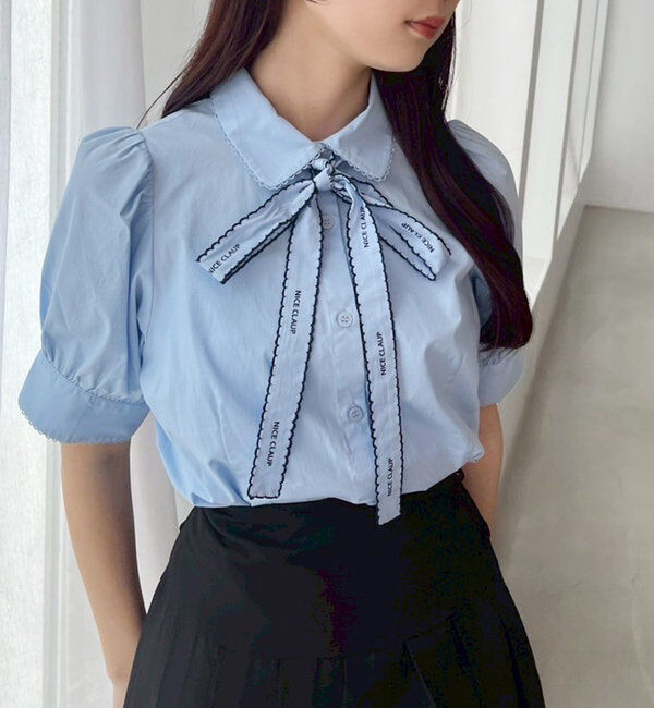  「ロゴボウタイブラウス」|シャツ・ブラウス|