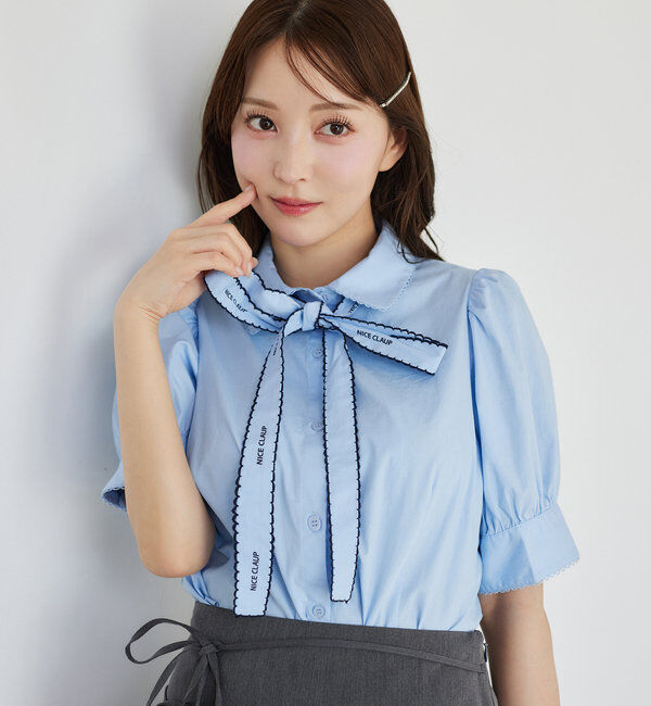  「ロゴボウタイブラウス」|シャツ・ブラウス|