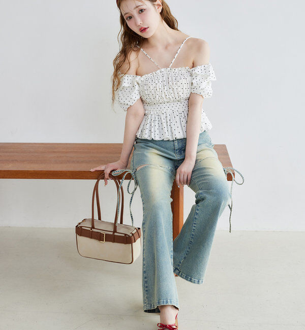  「プリーツシャーリングブラウス」|シャツ・ブラウス|