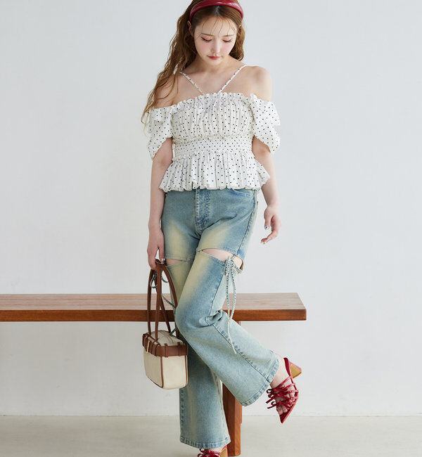  「プリーツシャーリングブラウス」|シャツ・ブラウス|