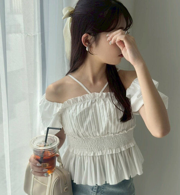  「プリーツシャーリングブラウス」|シャツ・ブラウス|