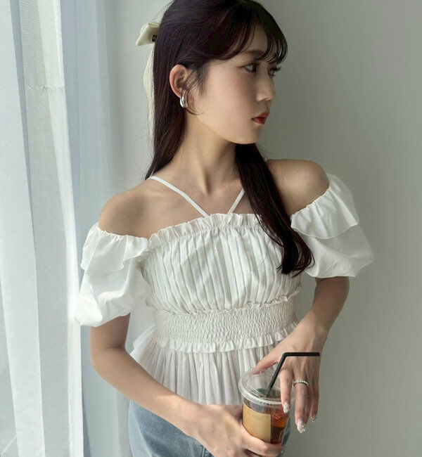  「プリーツシャーリングブラウス」|シャツ・ブラウス|