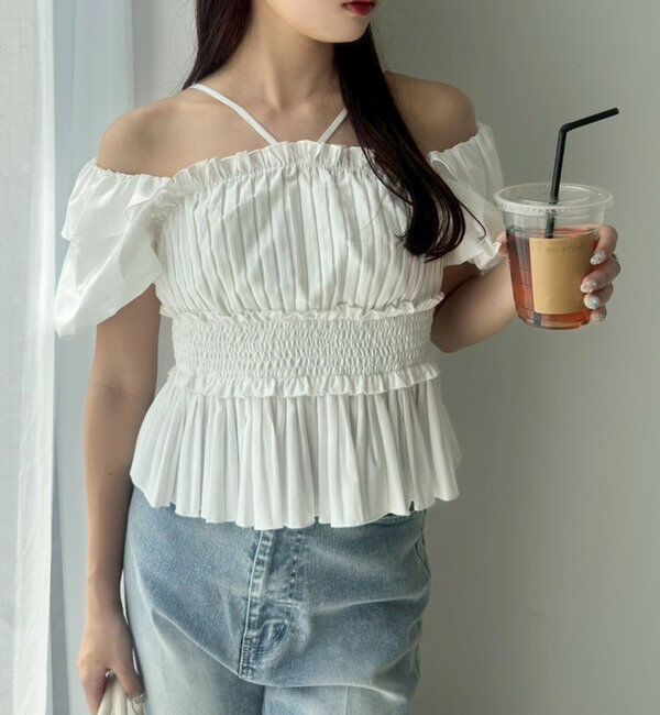  「プリーツシャーリングブラウス」|シャツ・ブラウス|