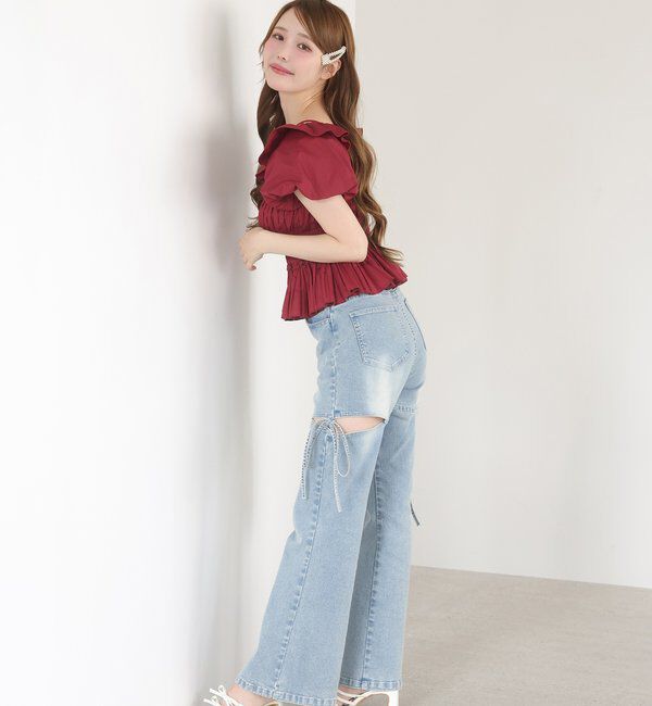  「プリーツシャーリングブラウス」|シャツ・ブラウス|