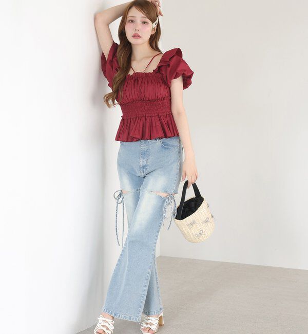  「プリーツシャーリングブラウス」|シャツ・ブラウス|