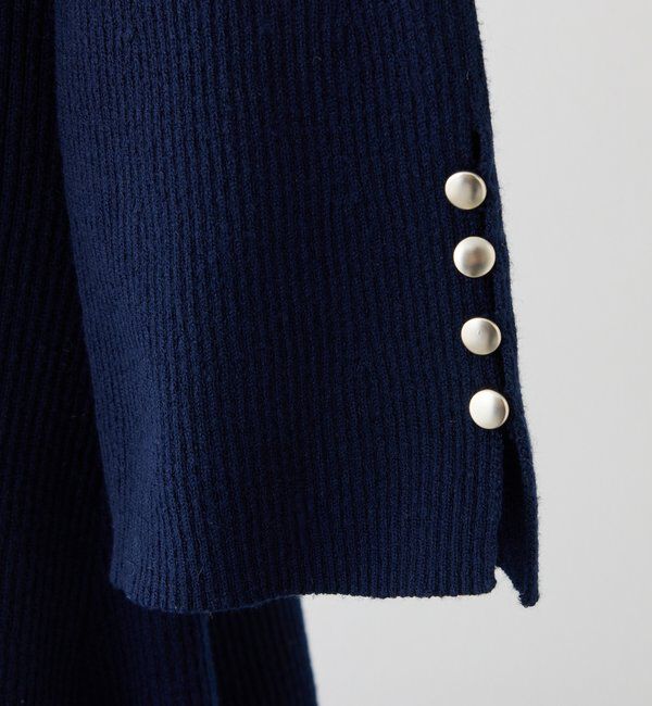  「異素材リボンニットロングワンピース」|ワンピース|