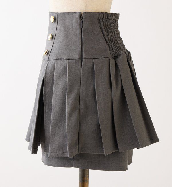  「金ボタンプリーツスカート」|スカート|
