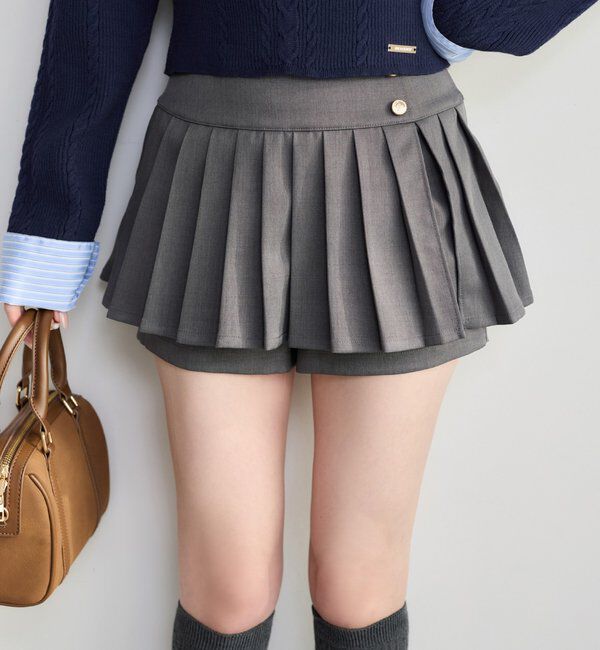  「金ボタンプリーツスカート」|スカート|