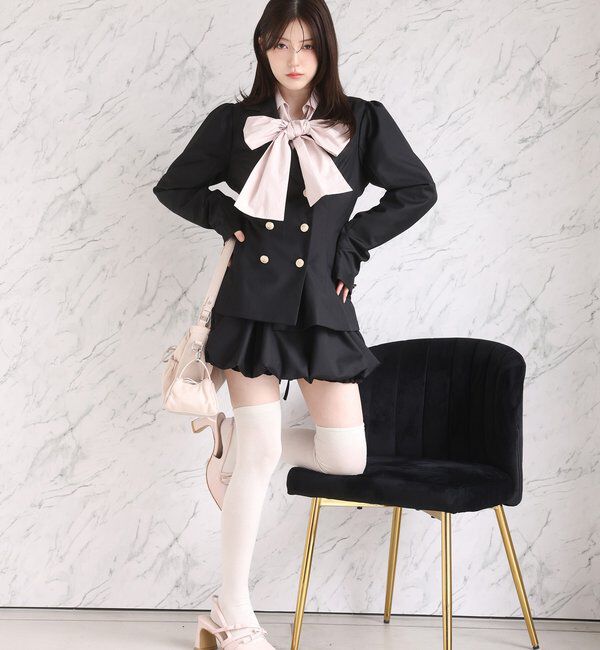  「【premiumorder】後ろレースアップテーラードジャケット/SM展開」|テーラードジャケット|