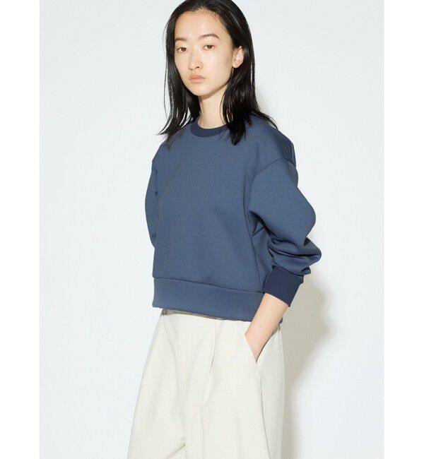 MIDIUMISOLID「MIDIUMISOLID for Ladies カーブスリーブダブルニットプルオーバー」|Tシャツ・カットソー|