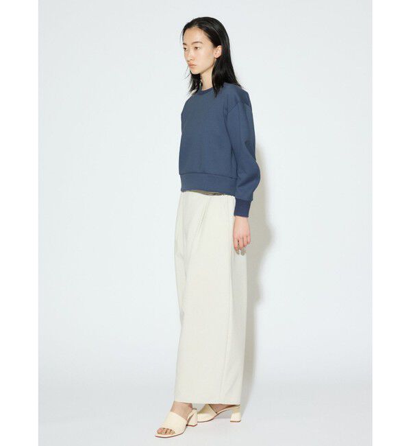 MIDIUMISOLID「MIDIUMISOLID for Ladies カーブスリーブダブルニットプルオーバー」|Tシャツ・カットソー|