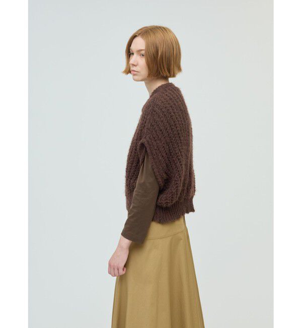 mizuiro ind「mizuiro ind ヘアリーコクーンワイドベスト」|ニット・セーター|