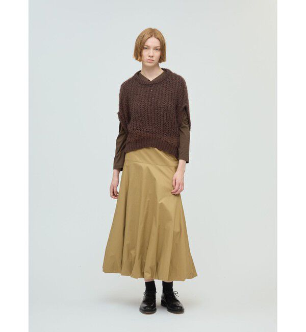 mizuiro ind「mizuiro ind ヘアリーコクーンワイドベスト」|ニット・セーター|