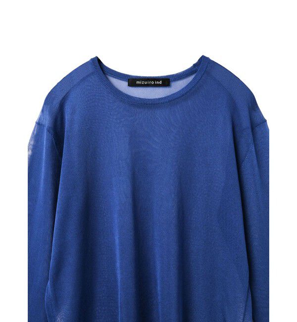 mizuiro ind「mizuiro ind シアークルーネックプルオーバー」|ニット・セーター|