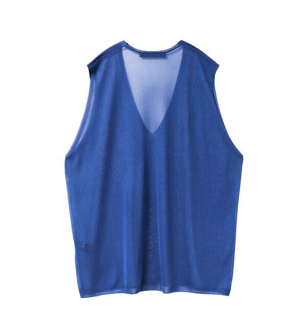 mizuiro ind「mizuiro ind シアー深Vネックベスト」|ベスト・ジレ|