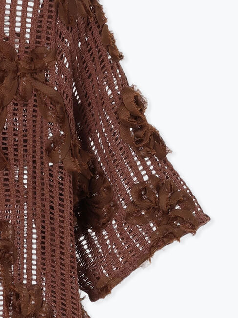 Te chichi TERRASSE「フラワーメッシュカーディガン」|シャツ・ブラウス|