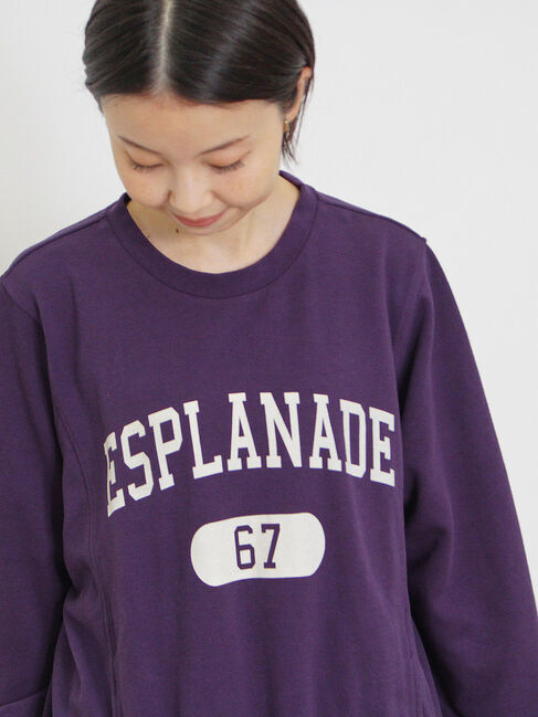 Samansa Mos2「ロゴプリントゆるスウェット」|Tシャツ・カットソー|パープル