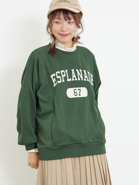 Samansa Mos2「ロゴプリントゆるスウェット」|Tシャツ・カットソー|